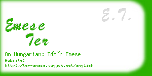 emese ter business card
